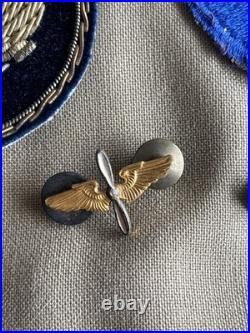 Vintage WWII U. S. Army Air Forces Uniform Jacket with Pins Patches Dog Tags Photo