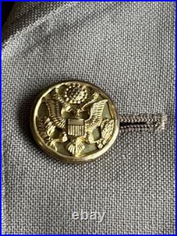 Vintage WWII U. S. Army Air Forces Uniform Jacket with Pins Patches Dog Tags Photo