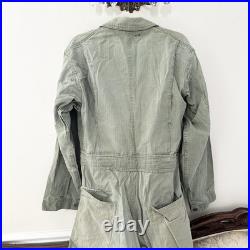 Vintage WWII U. S Army Green Military Long Sleeve Coveralls