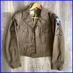 Vintage WWII U. S Army Sergeant's Wool Ike Jacket 34R 2nd Infantry With Pants