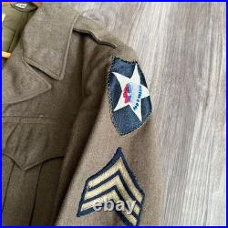 Vintage WWII U. S Army Sergeant's Wool Ike Jacket 34R 2nd Infantry With Pants