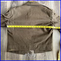 Vintage WWII U. S Army Sergeant's Wool Ike Jacket 34R 2nd Infantry With Pants