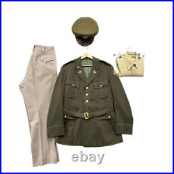 Vintage WWII US ARMY OFFICERS Full Service Uniform With Hat Trousers & Shirt USA