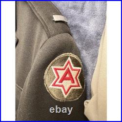 Vintage WWII US ARMY OFFICERS Full Service Uniform With Hat Trousers & Shirt USA