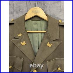 Vintage WWII US ARMY OFFICERS Full Service Uniform With Hat Trousers & Shirt USA