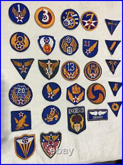 Vintage WWII US Army Air Corps Division Patches Lot of 27