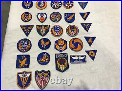 Vintage WWII US Army Air Corps Division Patches Lot of 27