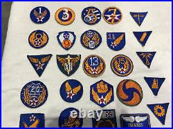 Vintage WWII US Army Air Corps Division Patches Lot of 27