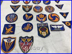 Vintage WWII US Army Air Corps Division Patches Lot of 27