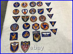 Vintage WWII US Army Air Corps Division Patches Lot of 27