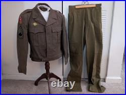 Vintage WWII US Army Air Forces AAF Staff Sergeant Wool Uniform Jacket Pants Vintage WWII US Army Air Forces AAF Staff Sergeant Wool Uniform Jacket Pants