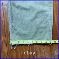 Vintage WWII US Army HBT Cargo Trousers Mens Size 34x28 Herringbone Military 40s