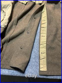Vintage WWII US Army Long Wool Overcoat Trenchcoat WW2 1942 Mens M 40 Cool