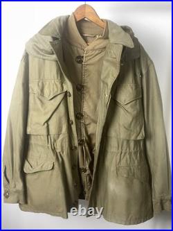Vintage WWII US Army M-1943 Field Jacket & Liner Set Hooded OD Green 40R Vintage WWII US Army M-1943 Field Jacket & Liner Set Hooded OD Green 40R