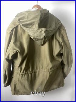 Vintage WWII US Army M-1943 Field Jacket & Liner Set Hooded OD Green 40R Vintage WWII US Army M-1943 Field Jacket & Liner Set Hooded OD Green 40R