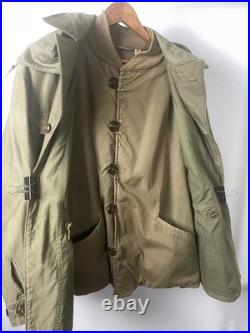 Vintage WWII US Army M-1943 Field Jacket & Liner Set Hooded OD Green 40R