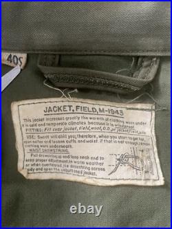 Vintage WWII US Army M-1943 Field Jacket & Liner Set Hooded OD Green 40R Vintage WWII US Army M-1943 Field Jacket & Liner Set Hooded OD Green 40R