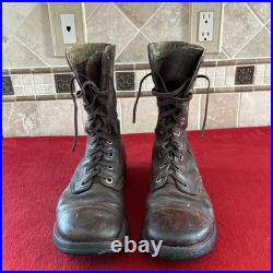 Vintage WWII US Army M1943 Double Buckle Combat Boots 7.5D WW2