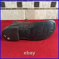 Vintage WWII US Army M1943 Double Buckle Combat Boots 7.5D WW2