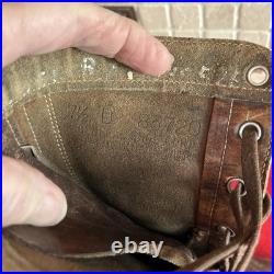 Vintage WWII US Army M1943 Double Buckle Combat Boots 7.5D WW2
