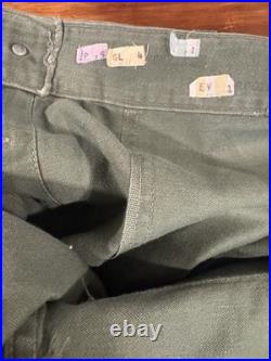 Vintage WWII US Army M43 Cargo Pants 13-Star & OG-107 Shirt Grouping Named Rhue