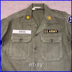 Vintage WWII US Army M43 Cargo Pants 13-Star & OG-107 Shirt Grouping Named Rhue Vintage WWII US Army M43 Cargo Pants 13-Star & OG-107 Shirt Grouping Named Rhue
