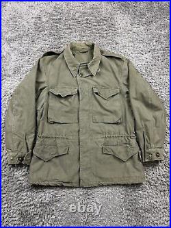 Vintage WWII US Army M43 Field Jacket Herringbone Lined Pockets