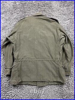 Vintage WWII US Army M43 Field Jacket Herringbone Lined Pockets