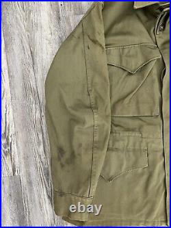 Vintage WWII US Army M43 Pattern Field Jacket Military M2