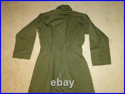 Vintage WWII US Army Military HBT 13 Star Button Uniform Suit Coverall. Sz. 38R