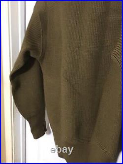 Vintage WWII US Army V Neck Heavy Wool Sweater #47