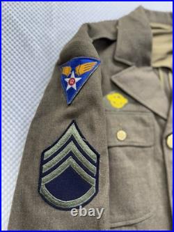 Vintage WWII USAF Tunic Jacket & Pants Uniform WW2 Army 12th Air Force 34 L