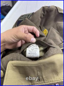 Vintage WWII USAF Tunic Jacket & Pants Uniform WW2 Army 12th Air Force 34 L