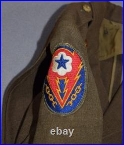 Vintage WWII Uniform US Army Dress Jacket & Pants ADSEC Patches Pins Wool Serge