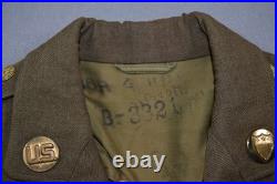 Vintage WWII Uniform US Army Dress Jacket & Pants ADSEC Patches Pins Wool Serge