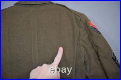 Vintage WWII Uniform US Army Dress Jacket & Pants ADSEC Patches Pins Wool Serge