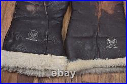 Vintage WWII United States US Army Air Forces Leather Gunner Gloves A-9 Size L