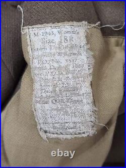 Vintage WWII Women's Army Wool Jacket Liner 18R Uniform WAC Nurse AS-IS
