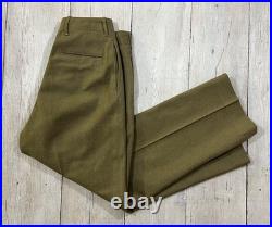 Vintage WWii US Army M37 Field Wool Trousers Straight Leg Pants Size 32x31
