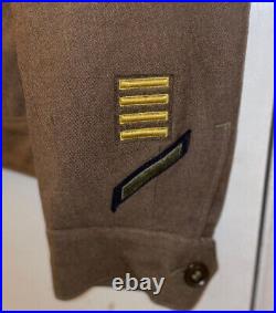 Vintage WWll US Army Wool Coat/US Army Staff Sergeant/6th Army Pacific Theater