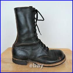 Vintage World War 2/Korea US Army Paratrooper Jump Black Leather Combat Boots