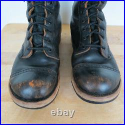 Vintage World War 2/Korea US Army Paratrooper Jump Black Leather Combat Boots