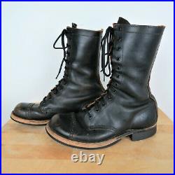 Vintage World War 2/Korea US Army Paratrooper Jump Black Leather Combat Boots