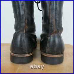 Vintage World War 2/Korea US Army Paratrooper Jump Black Leather Combat Boots