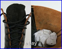Vintage World War 2/Korea US Army Paratrooper Jump Black Leather Combat Boots