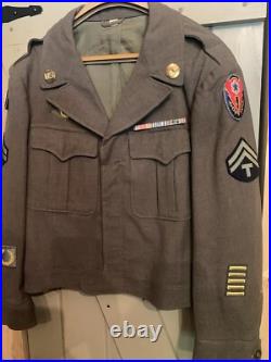Vintage World War II Army Decorated Wool Jacket