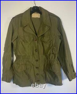 Vintage Ww2 Era Us Army M-43 Field Jacket Size 36r Medium Original M-1943 Worn