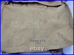 Vintage Wwii Us Army 1941 Musette Bag Powers & Co