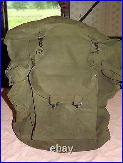 Vintage Wwii Us Army Soldier Metal Frame Rucksack Backpack