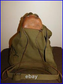 Vintage Wwii Us Army Soldier Metal Frame Rucksack Backpack